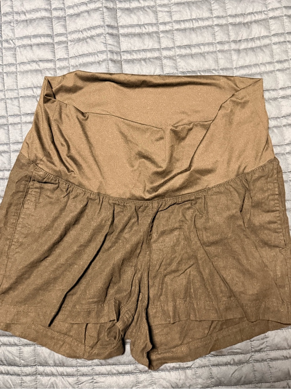 Old Navy High-Waist Brown Maternity/Comfort Shorts